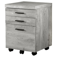 Load image into Gallery viewer, Grey Woodgrain Filing Cabinet w/ 3 Drawers