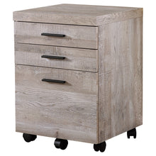 Load image into Gallery viewer, Taupe Woodgrain Filing Cabinet w/ 3 Drawers

