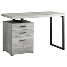 Load image into Gallery viewer, 48" Compact Computer Desk in Grey Woodgrain w/ Black Metal