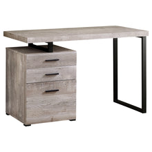 Load image into Gallery viewer, 48" Compact Computer Desk in Taupe Woodgrain w/ Black Metal
