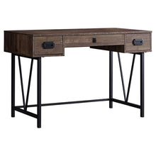 Load image into Gallery viewer, 48" Vintage-Style Brown Woodgrain Office Desk