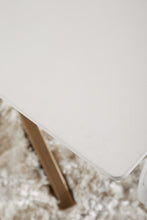 Load image into Gallery viewer, Ivory Concrete & Brass 87" Modern Executive Desk / Meeting Table