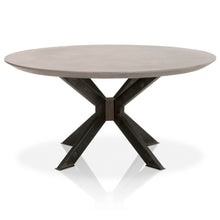 Load image into Gallery viewer, Ash Gray Concrete & Distressed Iron 60" Circular Meeting Table