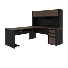 Load image into Gallery viewer, Antigua and Black 71" x 83" L-shaped Desk with Included Hutch