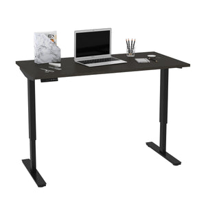 60" Desk with Electric Height Adjustment in Deep Gray