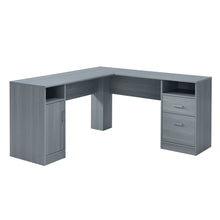 Load image into Gallery viewer, 60" Dual-Cabinet Desk in Gray Woodgrain