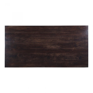 Smoky Brown 80" Solid Sheesham Wood Office Desk / Meeting Table