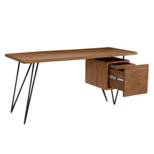 Load image into Gallery viewer, Solid Acacia 64" Modern Desk with Storage Compartment