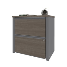 Load image into Gallery viewer, Bark Gray & Slate 31" File Cabinet