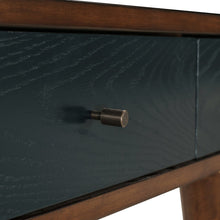 Load image into Gallery viewer, Pecan & Navy 48" Contemporary 3-Drawer Writing Desk