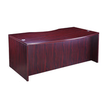Load image into Gallery viewer, Elegant 71" Mahogany Office Desk w/ Bow Front Design