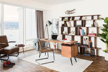 Load image into Gallery viewer, Solid Acacia 64" Modern Desk with Storage Compartment