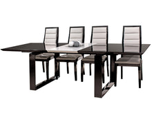 Load image into Gallery viewer, Modern Black Lacquer Conference Table with Gray Lacquer Central Extension