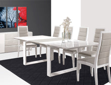 Load image into Gallery viewer, Modern White Lacquer Conference Table with Gray Lacquer Central Extension