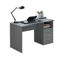 Load image into Gallery viewer, 51" Gray Woodgrain Modern Desk with File
