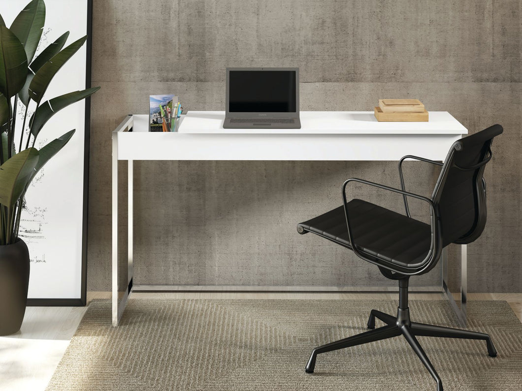 Flip-Top White Modern Desk