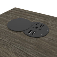 Load image into Gallery viewer, 71" x 59" L-shaped Desk in White & Walnut Gray