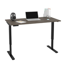 Load image into Gallery viewer, 60" Desk with Electric Height Adjustment in Bark Gray