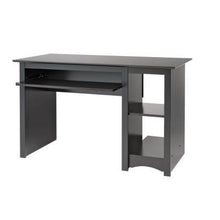 Load image into Gallery viewer, 48" Contemporary Black Desk with Keyboard Tray
