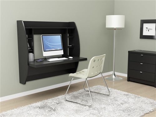 Black floating desk deals