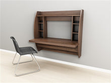 Load image into Gallery viewer, Modern Innovative Floating Wall Mounted Desk in Espresso
