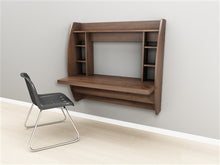 Load image into Gallery viewer, Modern Innovative Floating Wall Mounted Desk in Espresso