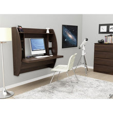 Load image into Gallery viewer, Modern Innovative Floating Wall Mounted Desk in Espresso