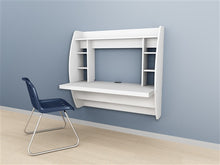 Load image into Gallery viewer, Modern 42" White Floating Wall Mounted Desk