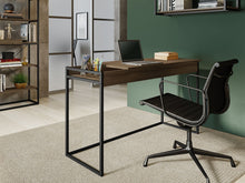 Load image into Gallery viewer, Flip-Top Brown Oak Modern Desk