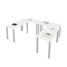 Load image into Gallery viewer, White Modular 4-Piece 48" Desk Set