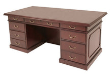 Load image into Gallery viewer, Premium Double Pedestal Executive Desk in Mahogany