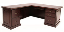 Load image into Gallery viewer, Premium L-shaped Mahogany Veneer Office Desk