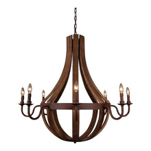 Load image into Gallery viewer, Office Hanging Pendant Lamp of Eucalyptus Wood & Iron