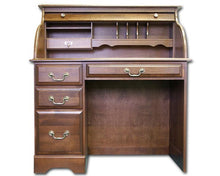 Load image into Gallery viewer, Solid Cherry 42" Single Pedestal Rolltop Executive Desk with Finish Options