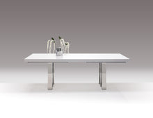 Load image into Gallery viewer, 94" - 134" Modern White Lacquer & Chrome Conference Table
