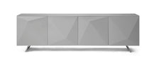 Load image into Gallery viewer, Gorgeous Glass-Top Grey Storage Credenza