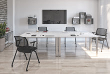 Load image into Gallery viewer, 60" White Modular Conference Table or 4 Desk Set