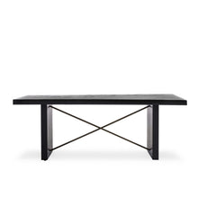Load image into Gallery viewer, Classic Ebony 80" Acacia Conference Table with Steel Legs