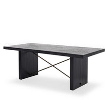 Load image into Gallery viewer, Classic Ebony 80" Acacia Conference Table with Steel Legs