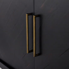 Load image into Gallery viewer, Modern 68" Credenza with Ebony Finish & Gold Hardware