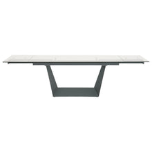 Load image into Gallery viewer, 71&quot; - 106&quot; Clear Glass &amp; Matte Dark Gray Steel Conference Table
