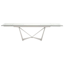 Load image into Gallery viewer, Glass & Light Gray 71" - 107" Modern Desk / Conference Table