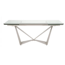 Load image into Gallery viewer, Glass & Light Gray 71" - 107" Modern Desk / Conference Table