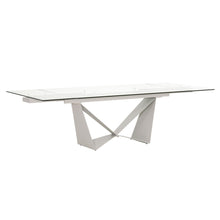 Load image into Gallery viewer, Glass & Light Gray 71" - 107" Modern Desk / Conference Table