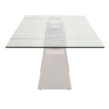 Load image into Gallery viewer, Glass & Light Gray 71" - 107" Modern Desk / Conference Table