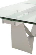 Load image into Gallery viewer, Glass & Light Gray 71" - 107" Modern Desk / Conference Table