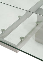 Load image into Gallery viewer, Glass & Light Gray 71" - 107" Modern Desk / Conference Table