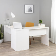 Load image into Gallery viewer, White 56" L-Desk with Corner Storage