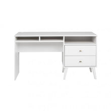 Load image into Gallery viewer, White 55" Desk with Extra Storage