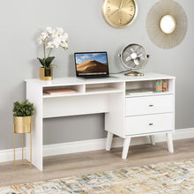 Load image into Gallery viewer, White 55" Desk with Extra Storage